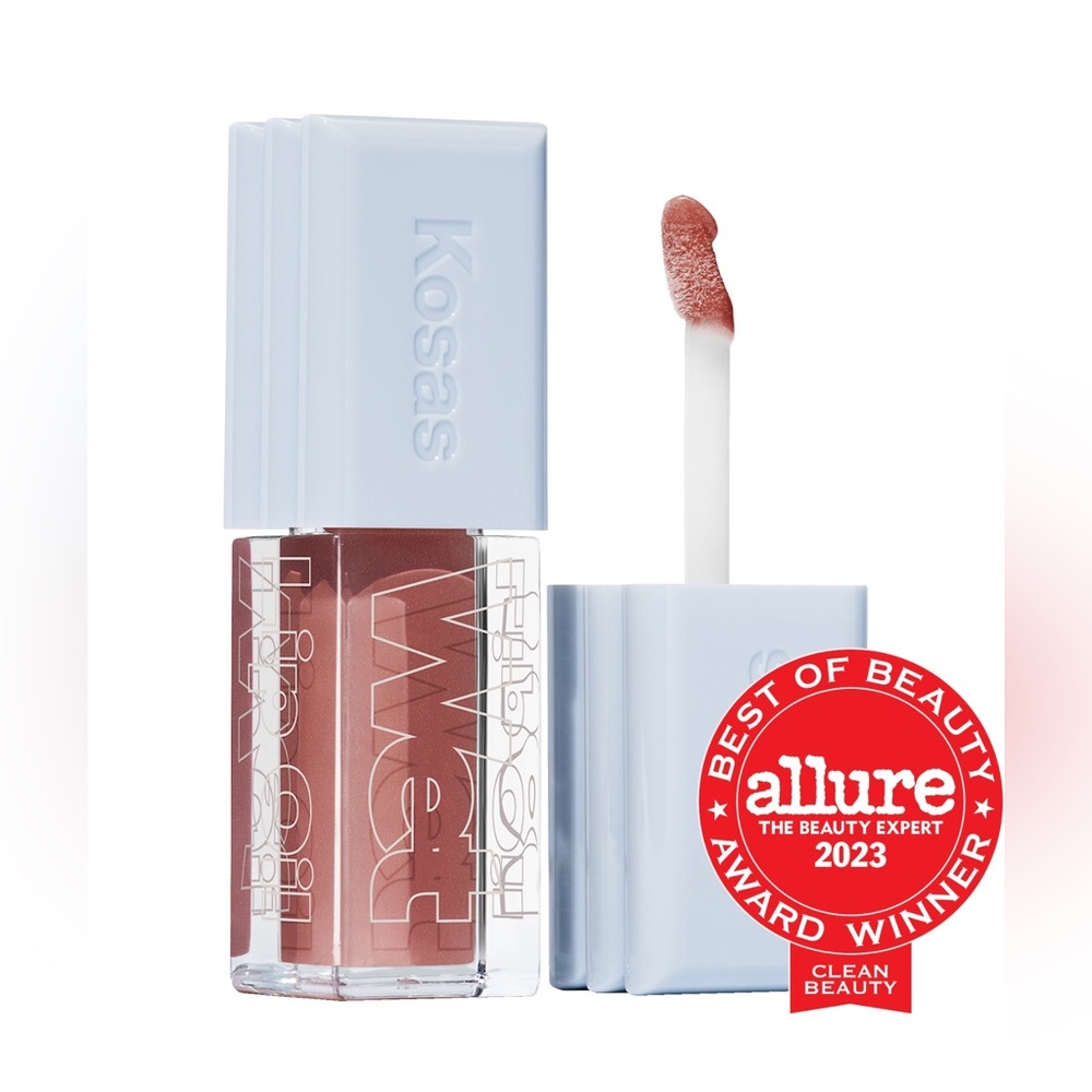 Kosas Wet Lip Oil Gloss in Soft Peach “unbuttoned”